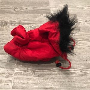 Red Dog Fur Jacket Coat Sweater